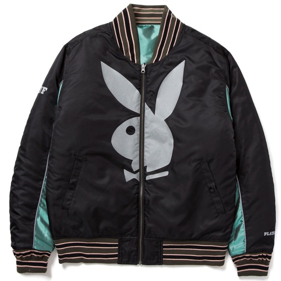 Playboy x HUF “after hours” collection reversible bomber jacket. NWOT - Picture 6 of 13